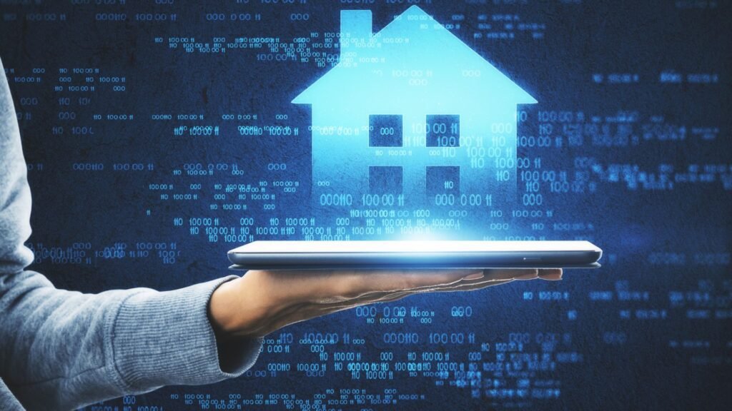 Representación gráfica de inteligencia artificial optimizando procesos en el sector inmobiliario.